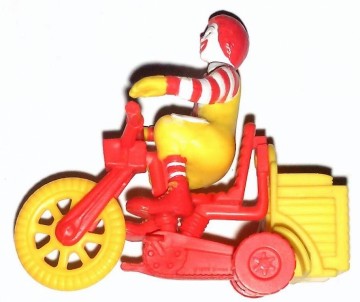 McDonalds - Clown op rode fiets - Happy Meal Fietspret 1991