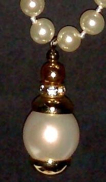 Parelcollier met hanger, ca. 34 cm