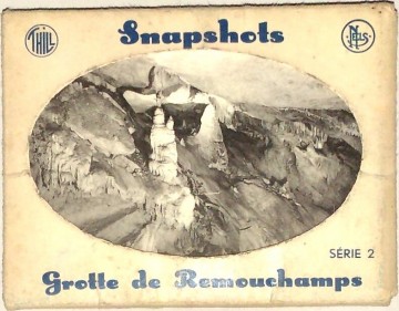 Vintage mapje met foto's van de Grotten van Remouchamps