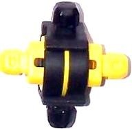 Lego Znap - Koppelstuk 4-voud scharnier 13 mm geel/zwart X338C01